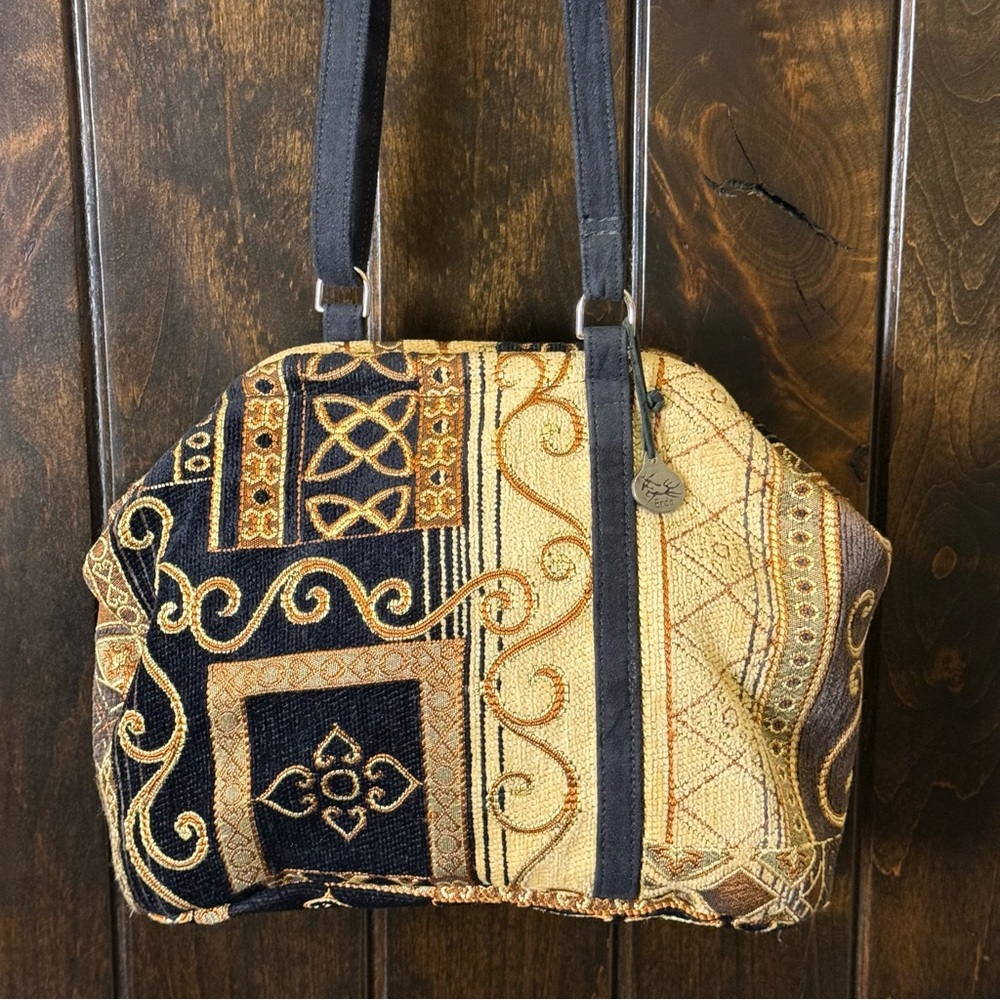 Erda Hand Made in Maine USA Tapestry Velvet Doctors Style Bag